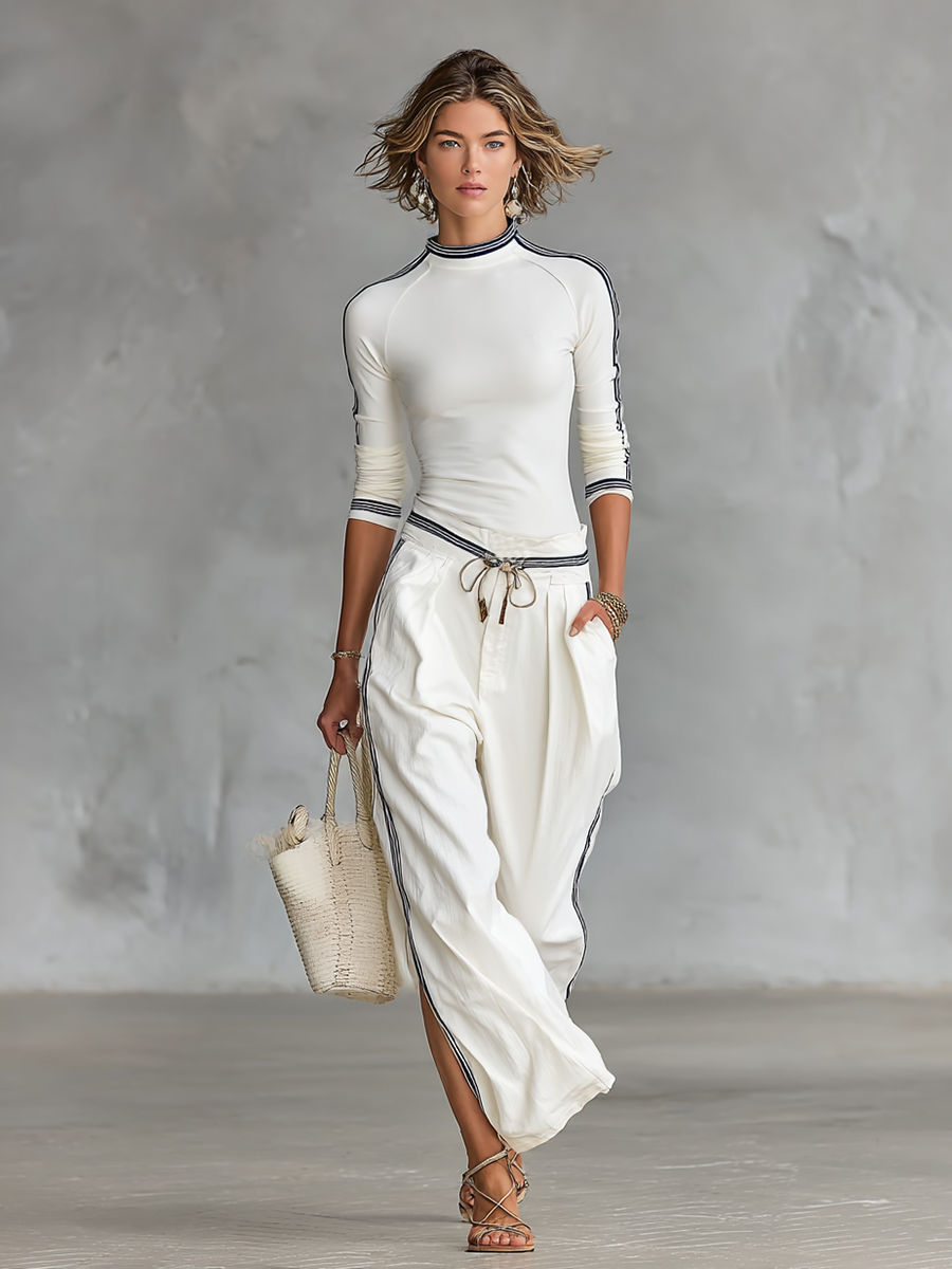 Sport Set mit Weiten Hose und Kordel