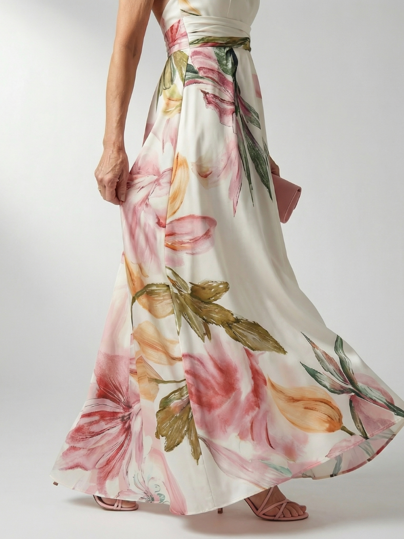 Amiel | Leichtes Maxi-Kleid mit floralem Design