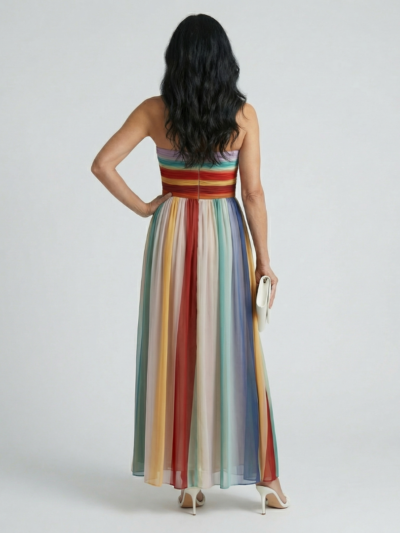 Serene | Leichtes Maxi-Kleid mit Streifen