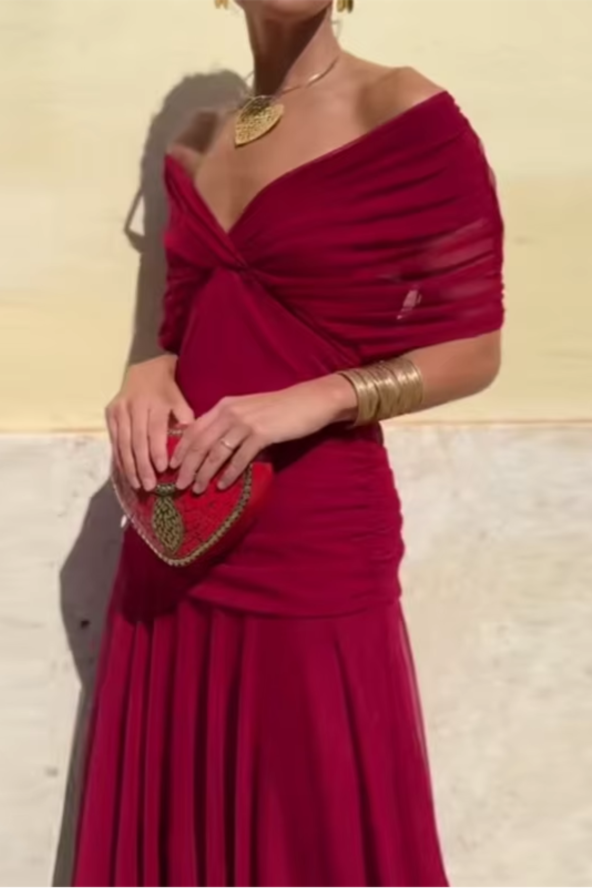 ANA | ELEGANT MAXI DRESS WITH PLEATS