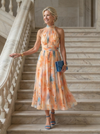 Elin | Sanftes Halter-Midi-Kleid