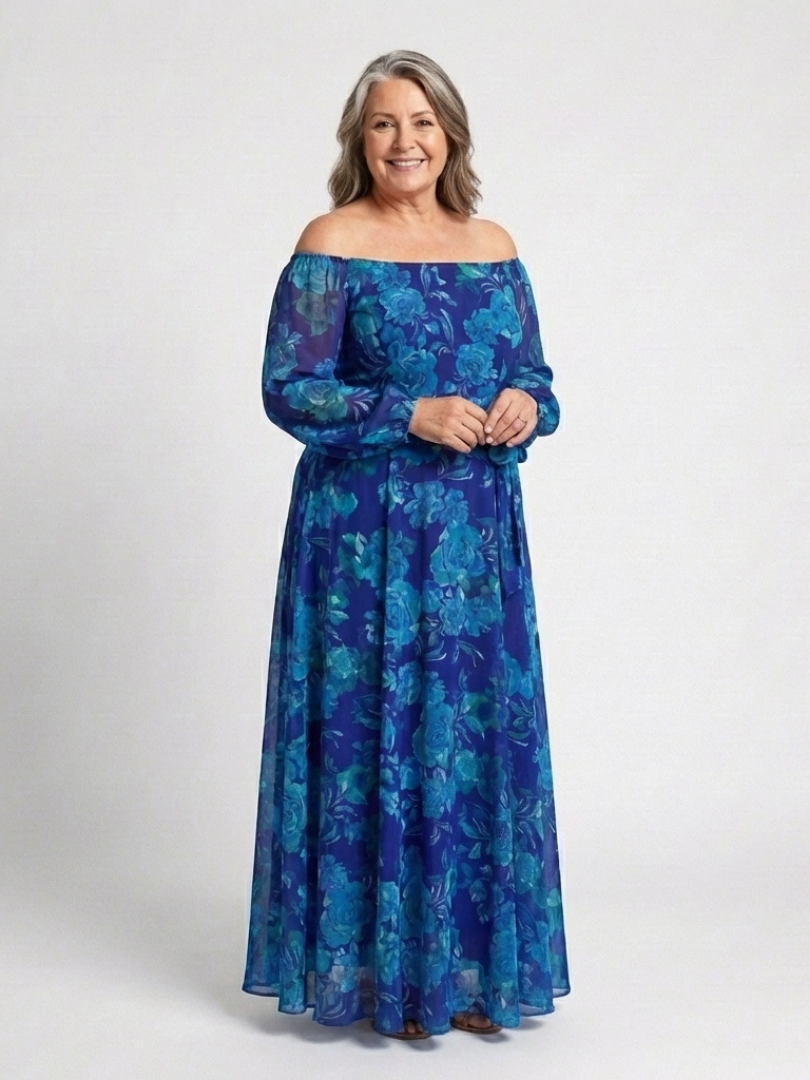 Aspen | Floral Off-Shoulder Maxi Dress