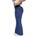 Frauen Hochgeschnittene Stretch-Jeans