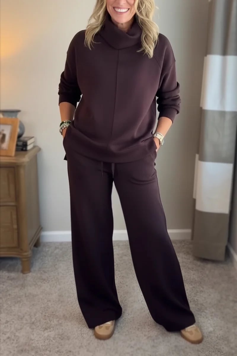 Quinn – Entspanntes Turtleneck-Zweiteiler-Set