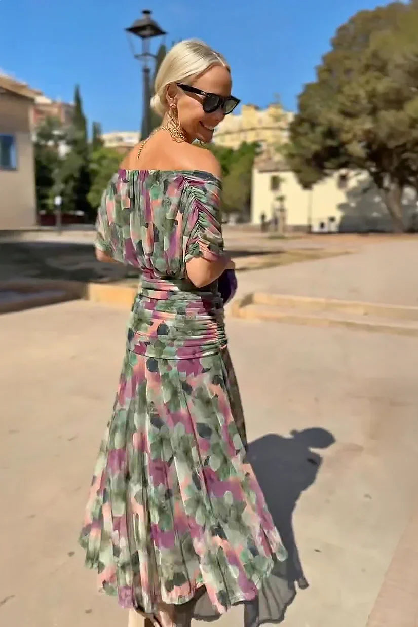 ANA | ELEGANT MAXI DRESS WITH PLEATS