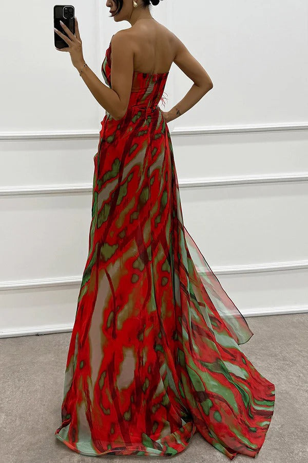Lebhaftes Drapiertes Kleid