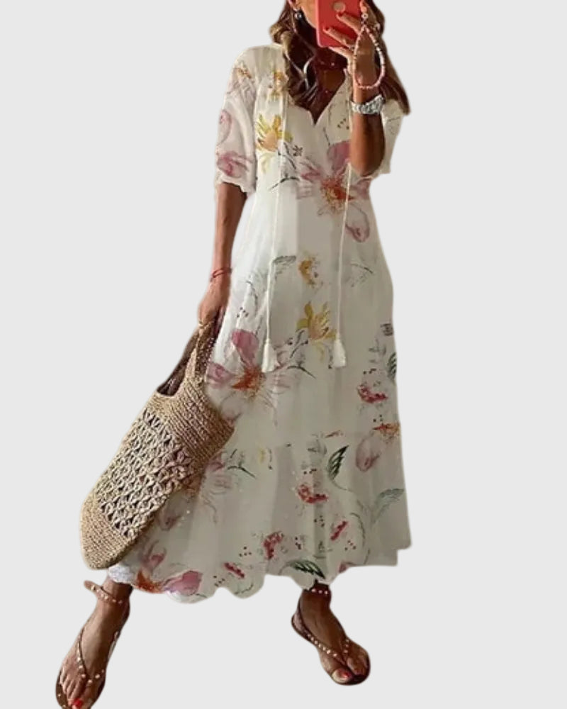 Amalia | Vintage Boho Maxi Dress for Summer