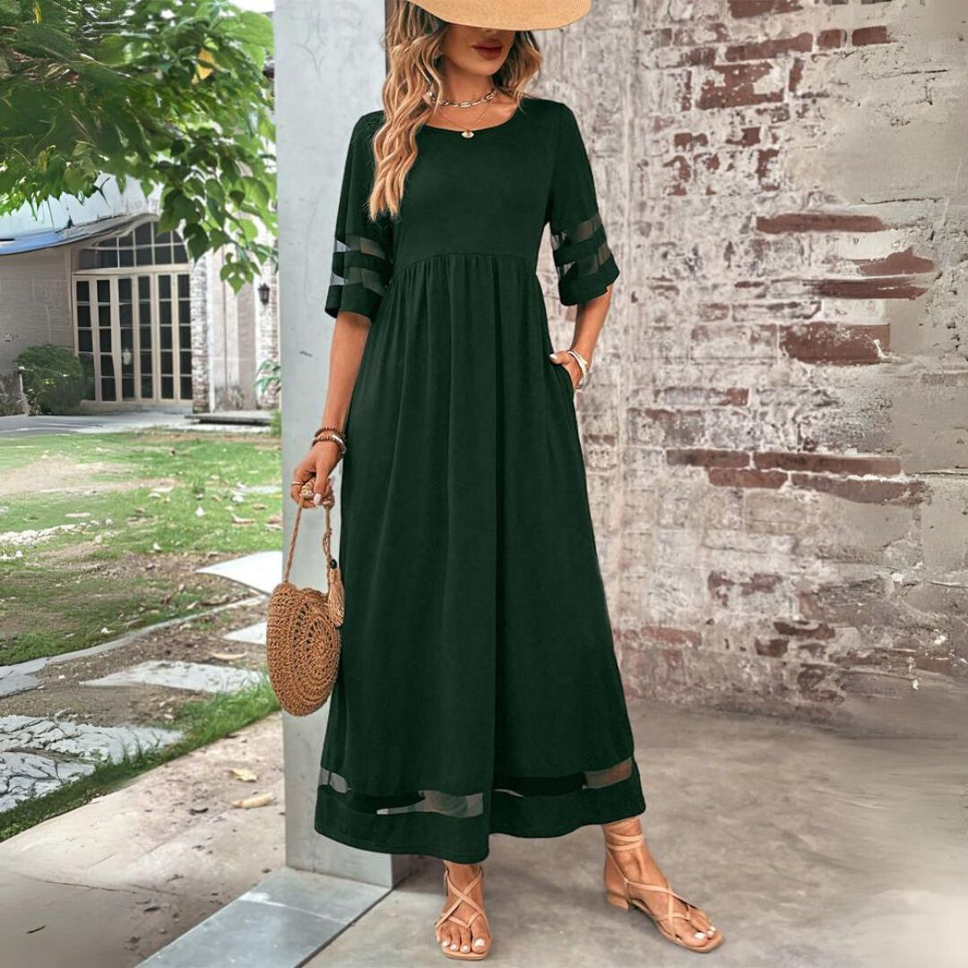 Aubrey™ – Figurbetonendes Midi-Kleid mit Bauchbedeckung" 

Revised Title: "Aubrey™ – Figurformendes Midi-Kleid mit Bauchbedeckung