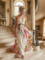Amiel | Leichtes Maxi-Kleid mit floralem Design