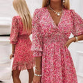 Sunna - Stilvolles Blumenmuster-Kleid