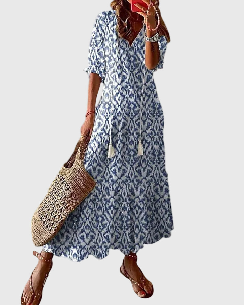 Amalia | Vintage-Boho-Maxikleid für den Sommer