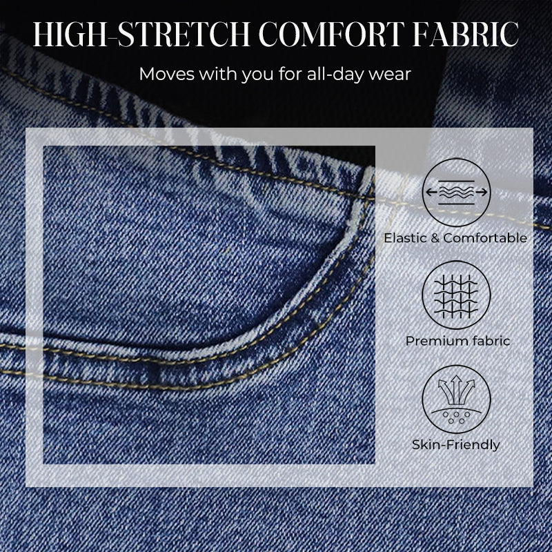 Frauen Hochgeschnittene Stretch-Jeans