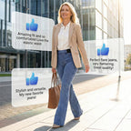 Frauen Hochgeschnittene Stretch-Jeans