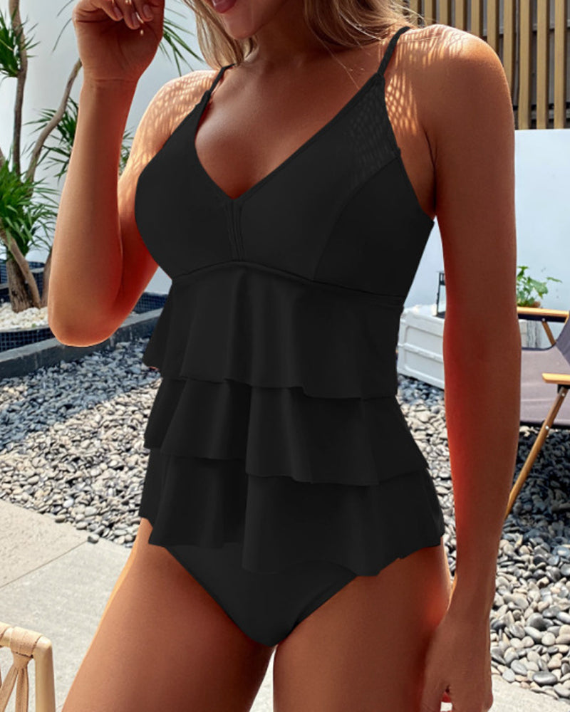 Lia - Eleganter Badeanzug mit Chic Rüschen