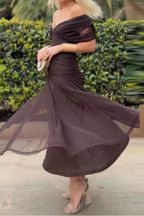 ANA | ELEGANT MAXI DRESS WITH PLEATS