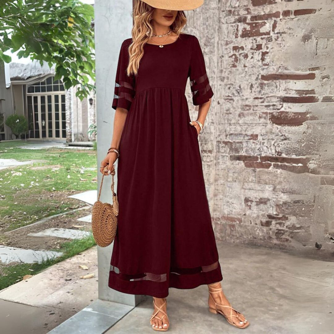 Aubrey™ – Figurbetonendes Midi-Kleid mit Bauchbedeckung" 

Revised Title: "Aubrey™ – Figurformendes Midi-Kleid mit Bauchbedeckung