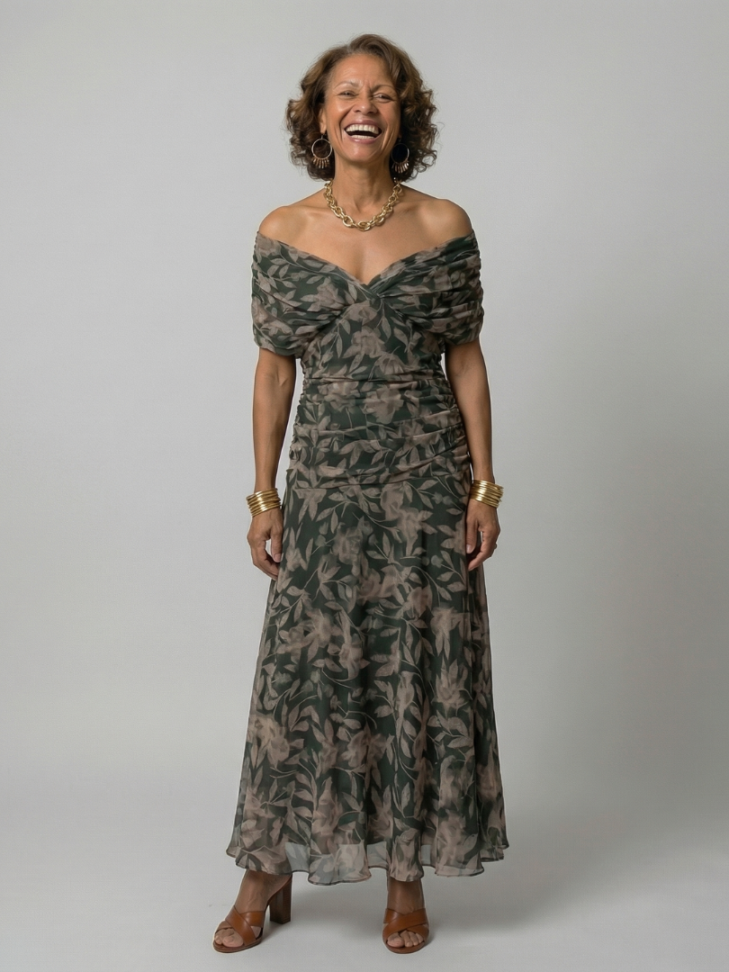 Calen | Off-Shoulder Flowing Midi Dress