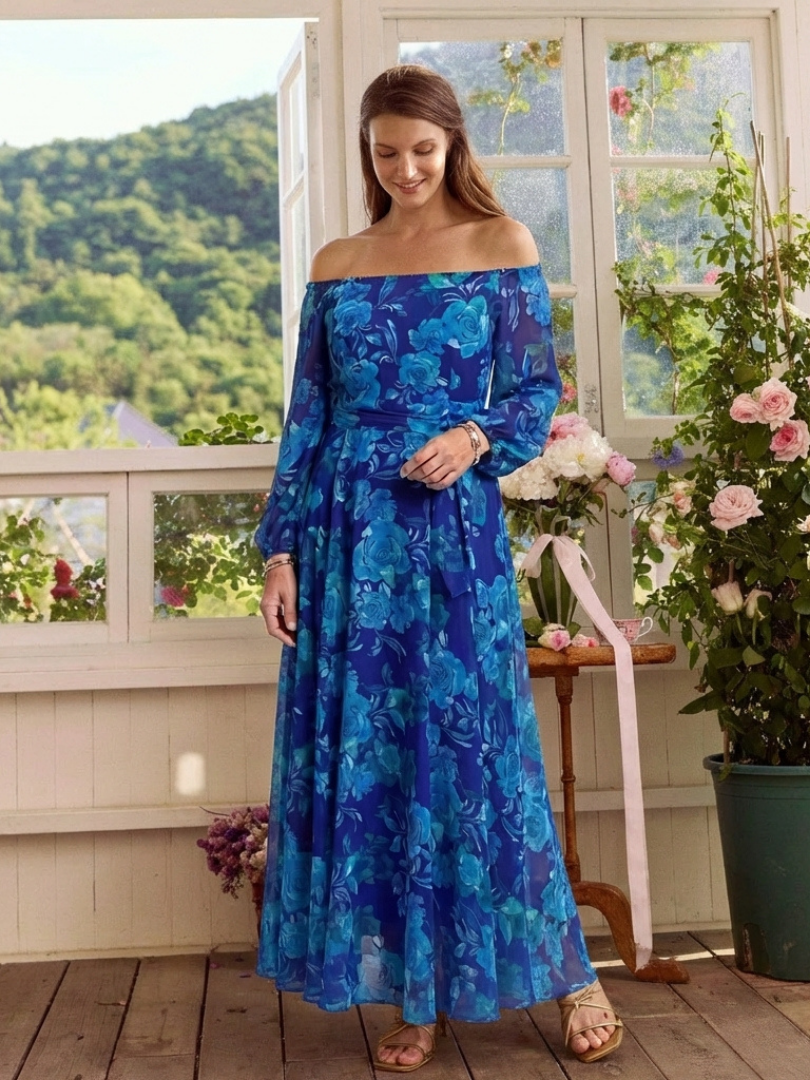 Aspen | Floral Off-Shoulder Maxi Dress