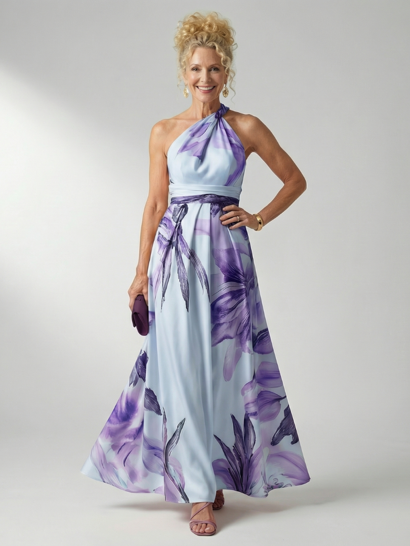 Amiel | Leichtes Maxi-Kleid mit floralem Design