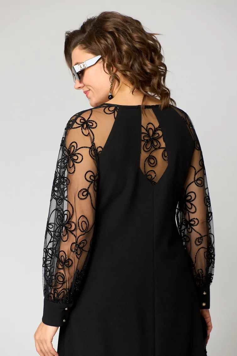 Destiney | Kleid mit Spitzenärmeln
