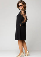 Destiney | Kleid mit Spitzenärmeln