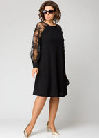 Destiney | Kleid mit Spitzenärmeln