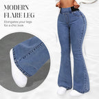 Frauen Hochgeschnittene Stretch-Jeans