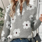 BLOOM | Pullover mit Zip-Kragen