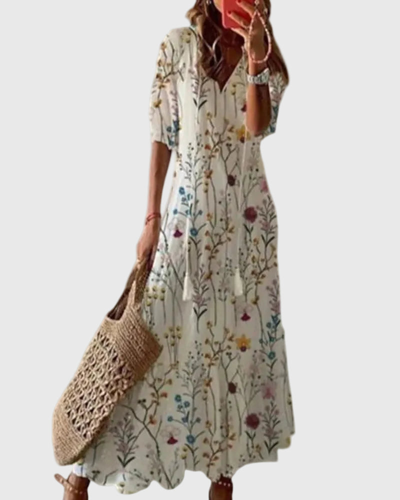 Amalia | Vintage Boho Maxi Dress for Summer