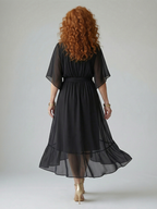 Elric | Leichtes Drapiertes Midikleid für Damen