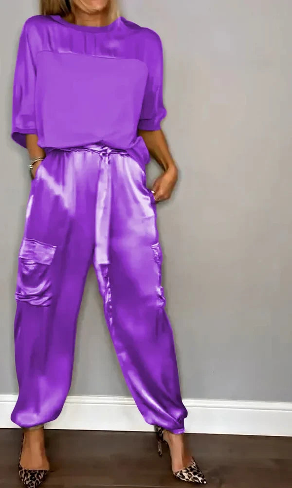 Margaret - Luxuriöses Satin-Set.