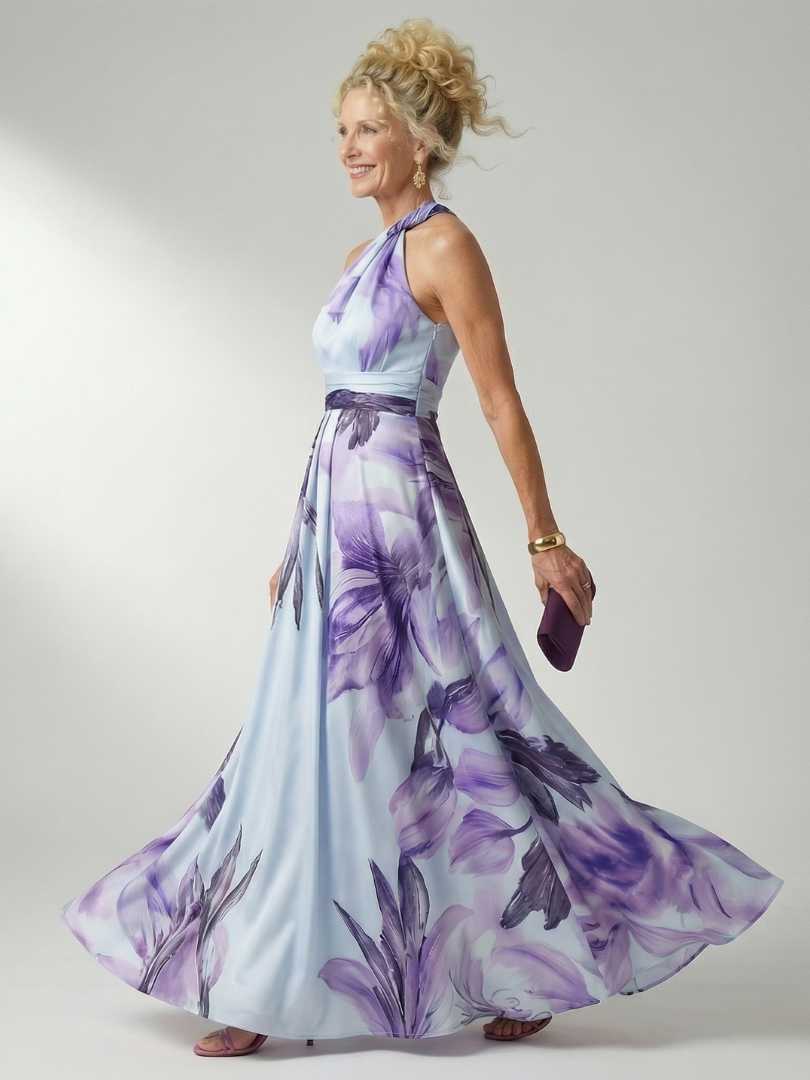 Amiel | Leichtes Maxi-Kleid mit floralem Design