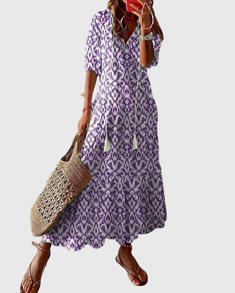 Amalia | Vintage Boho Maxi Dress for Summer