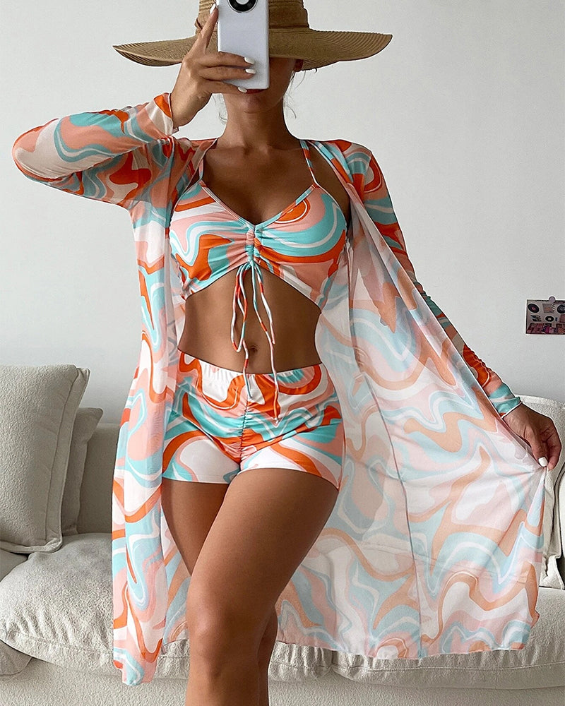 Laluna® | 3-teiliges Druck-Bikini-Set