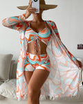 Laluna® | 3-teiliges Druck-Bikini-Set