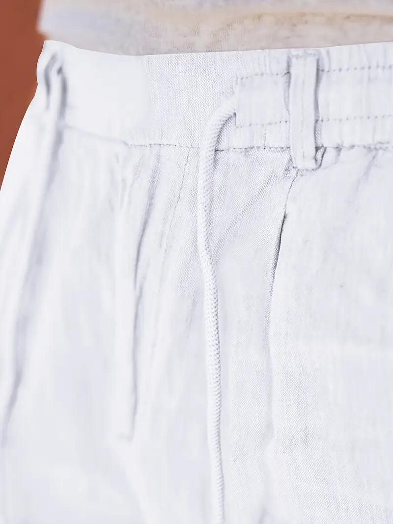 NICHOLS | Weite Leinenhose mit Kordelzug