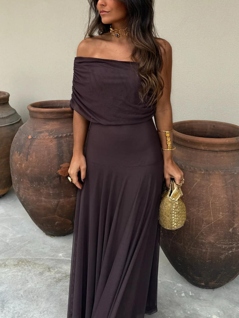 Camila | Elegantes Mesh-Maxikleid