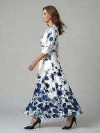 Celine | Midi-Kleid mit Wickelausschnitt