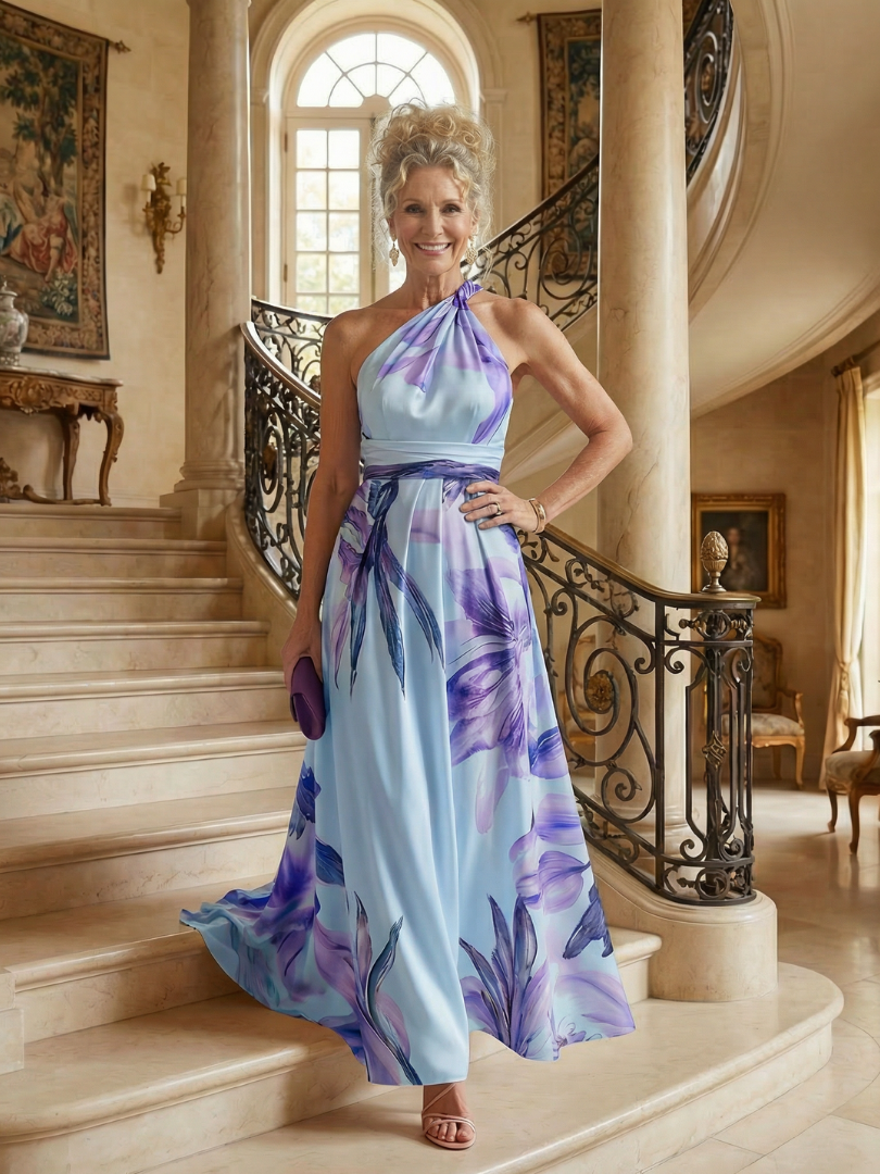Amiel | Leichtes Maxi-Kleid mit floralem Design
