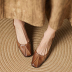 Marisol Leder-Pumps mit quadratischer Zehenpartie