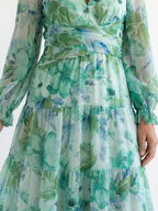 Althea | Langärmliges Maxi-Blumenkleid