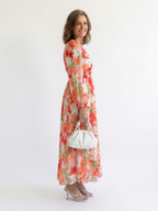 Althea | Langärmliges Maxi-Blumenkleid