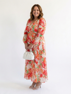 Althea | Langärmliges Maxi-Blumenkleid