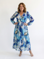 Althea | Langärmliges Maxi-Blumenkleid