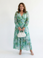 Althea | Langärmliges Maxi-Blumenkleid