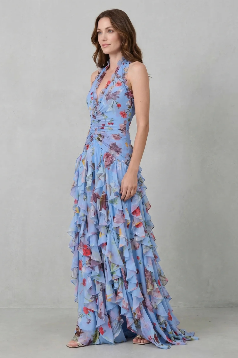 Belladina | Halter Neck Maxi Dress