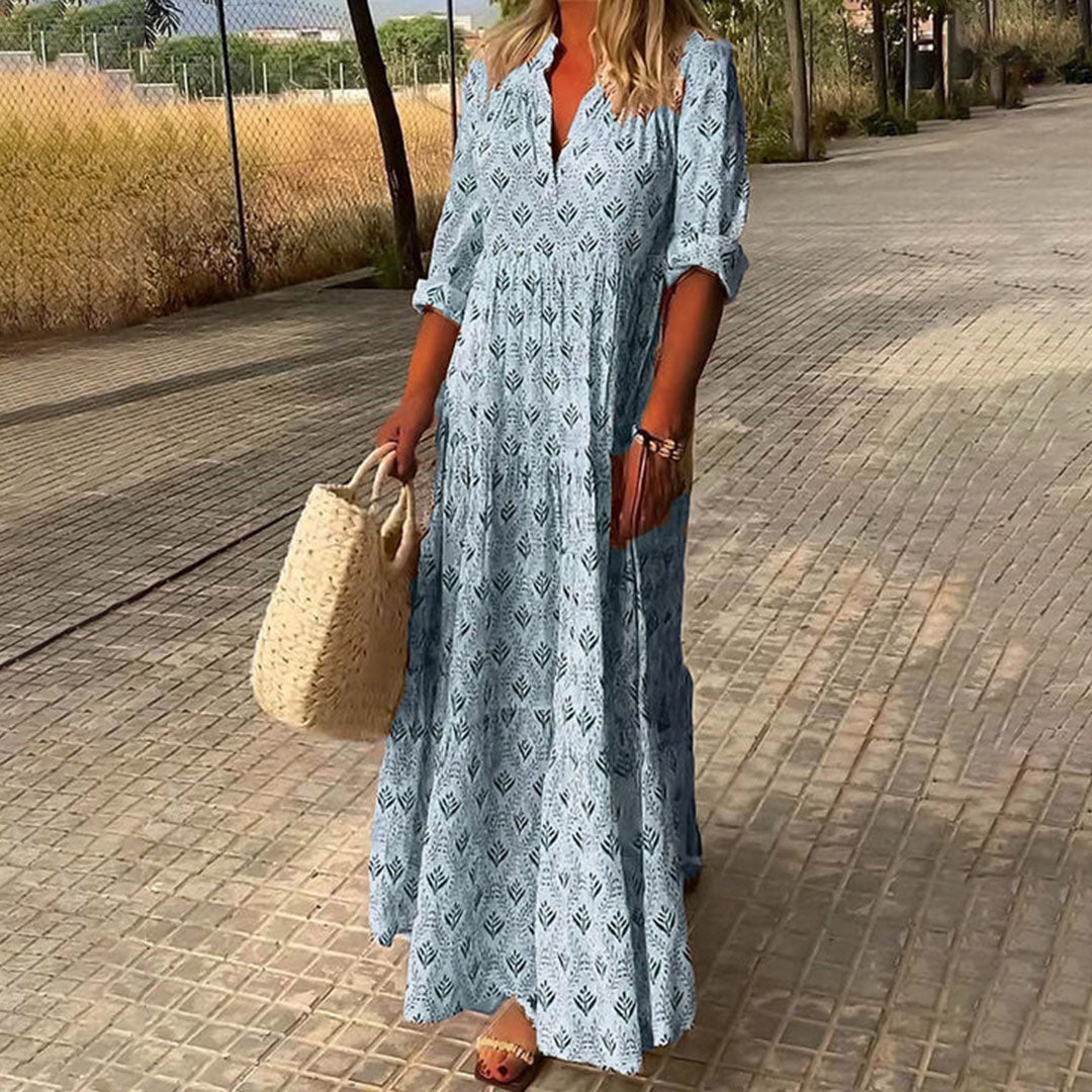 Alexia | Elegantes Maxikleid mit fließendem Schnitt