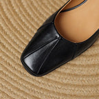 Marisol Leder-Pumps mit quadratischer Zehenpartie