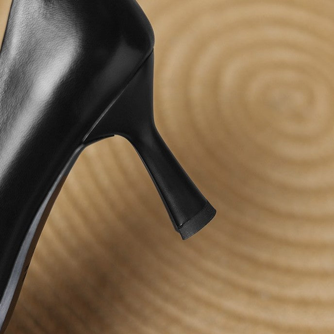 Marisol Leder-Pumps mit quadratischer Zehenpartie