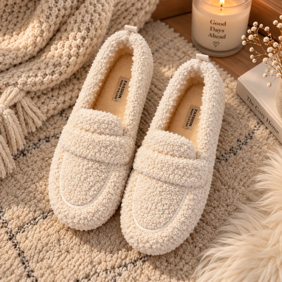 Louise | Weiche Teddy-Pantoffeln